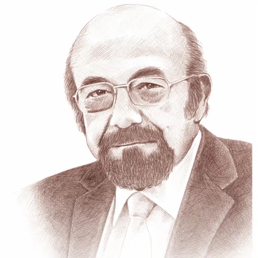 Portrait au crayon du Pr Alfonso Caycedo, créateur de la sophrologie