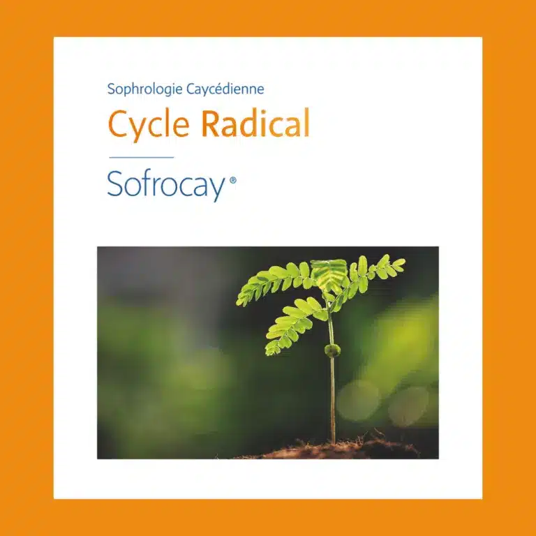 Logo du cycle radical de la sophrologie caycédienne, avec une petite plante symbolisant la croissance et l'approfondissement de la méthode