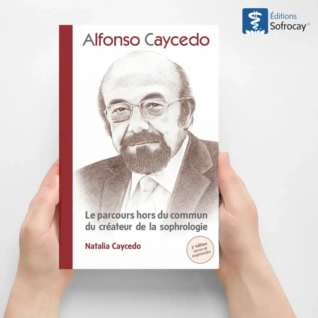 Portada du livre Le parcours hors du commun du créateur de la sophrologie Alfonso Caycedo, racontant l'histoire et l'évolution de la sophrologie caycedienne écrit par Natalia Caycedo
